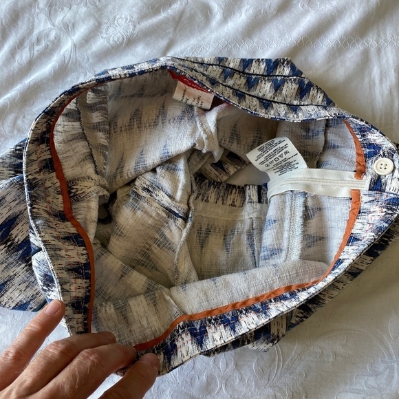 Cartonnier Anthropologie Women's Geometric Aztec Print Pull-On Shorts Size 8 - Picture 8 of 13